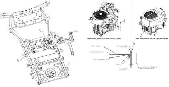 Electrical Diagram and Parts List for ZTX6-60KH (47RTAHA8010)(2020) Cub Cadet Lawn Tractor